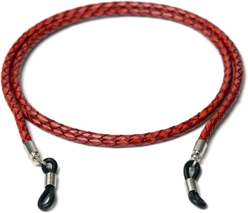 GENIQUE Genuine Leather Glasses Strap, Eyeglass Chain,Eye Glasses holders around Neck, Sunglass Strap for Men - Image 1